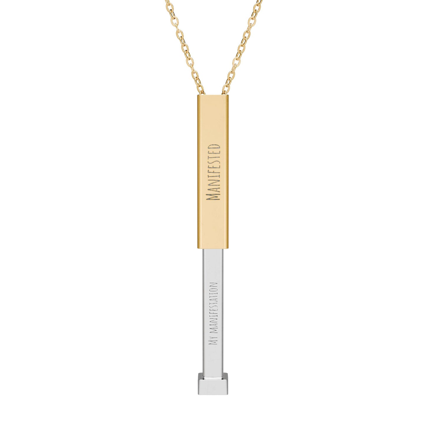 Personalized Hidden Manifestation Necklace 18K Gold | Manifested