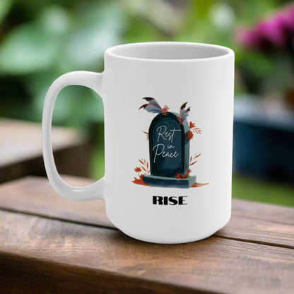 Zombie Rise and Shine Male Reversible Mug 15oz