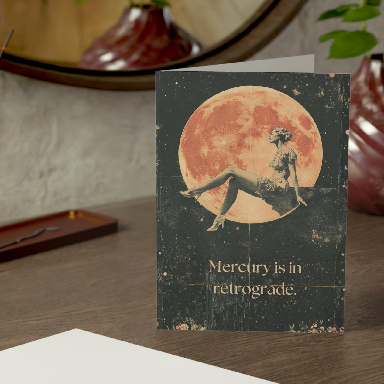 Mercury Is in Retrograde: If this card is late, then you know why. | Greeting Card (with personal message)