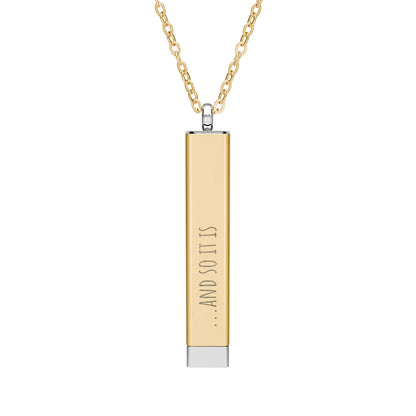 Personalized Hidden Manifestation Necklace 18K Gold | ...And so it is