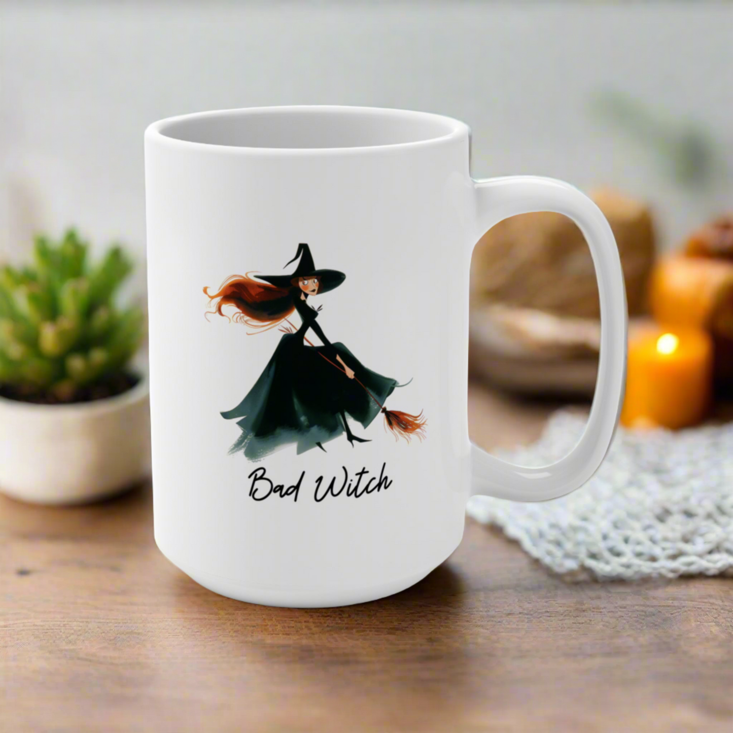 Good Witch Bad Witch Reversible Halloween Mug 15oz