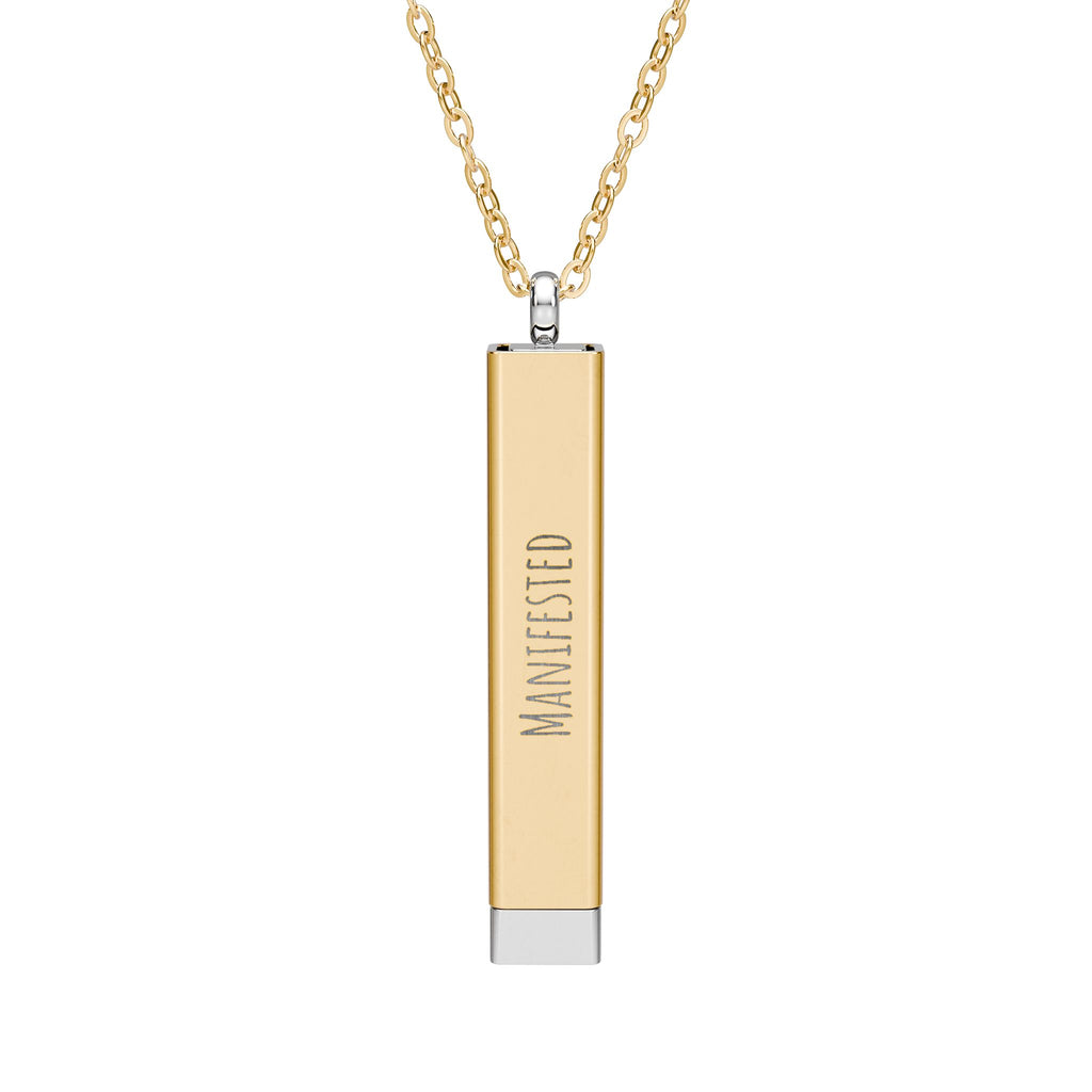 Personalized Hidden Manifestation Necklace 18K Gold | Manifested
