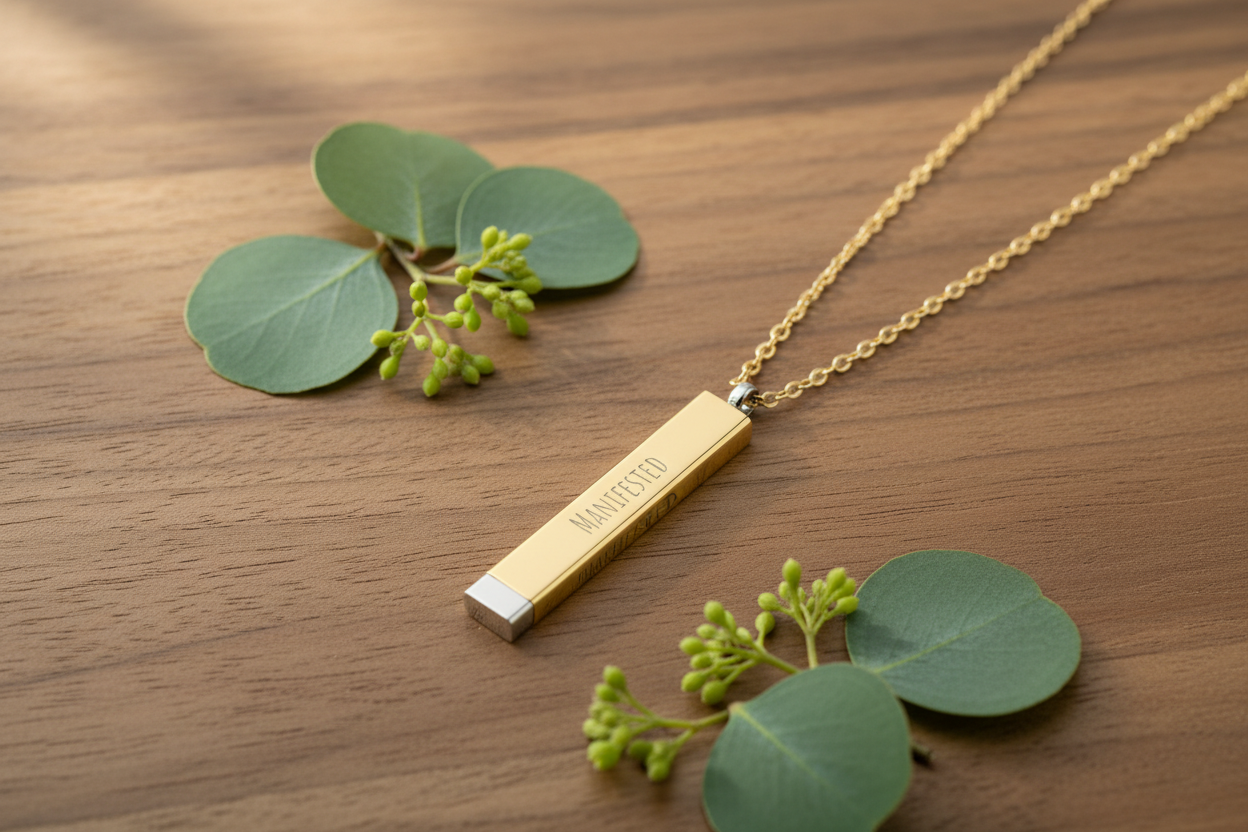 Personalized Hidden Manifestation Necklace 18K Gold | Manifested