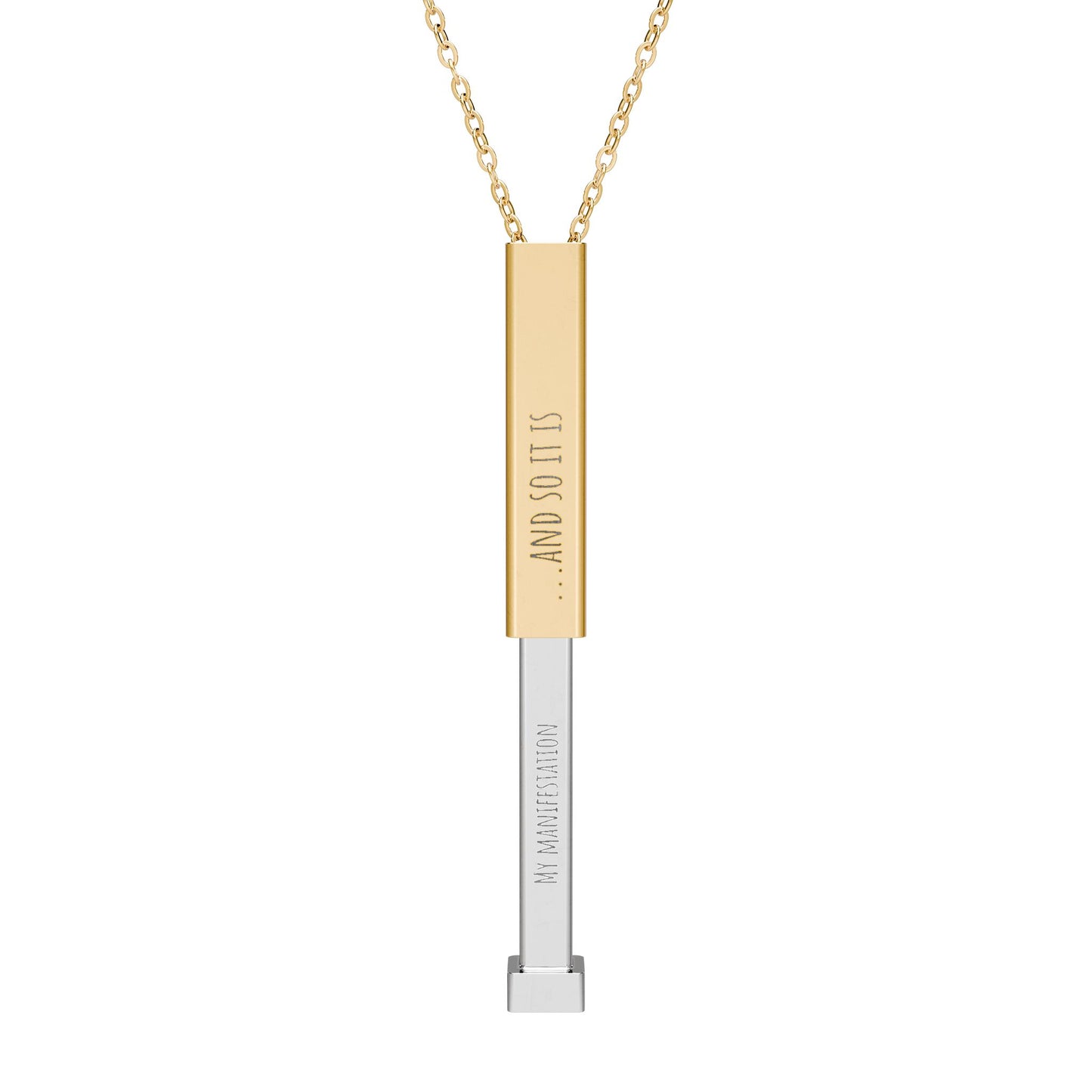 Personalized Hidden Manifestation Necklace 18K Gold | ...And so it is