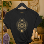 Metatron's Cube Crystal-Embedded Tee