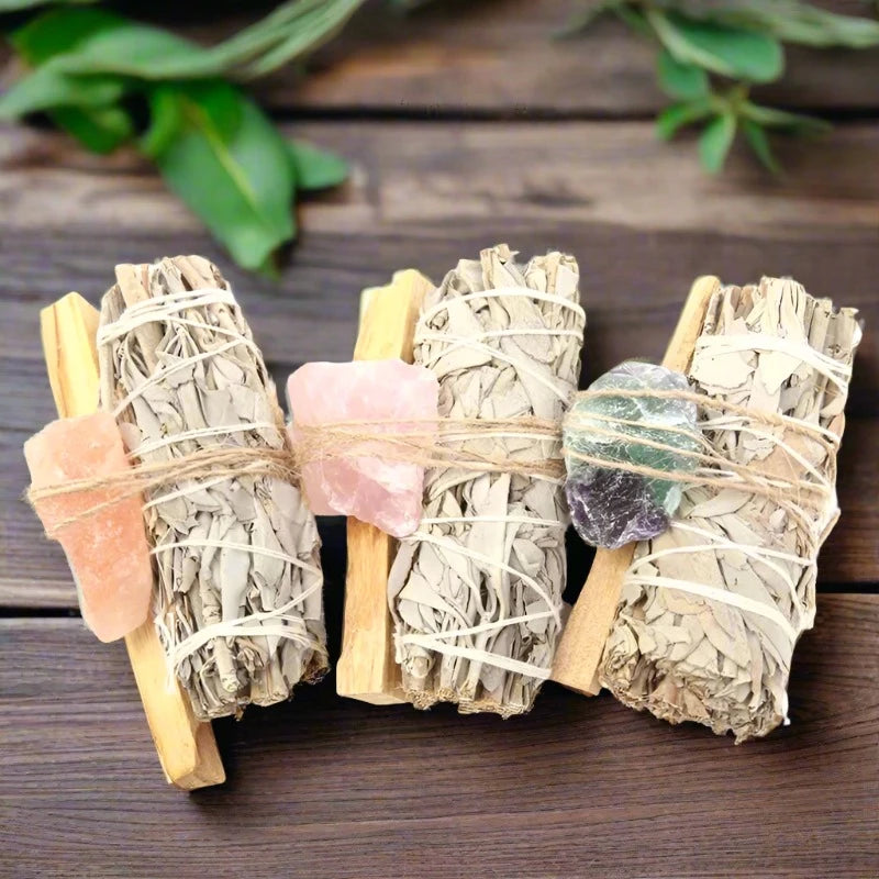 Sage, Palo Santo & Crystal Bundle