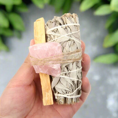 Sage, Palo Santo & Crystal Bundle