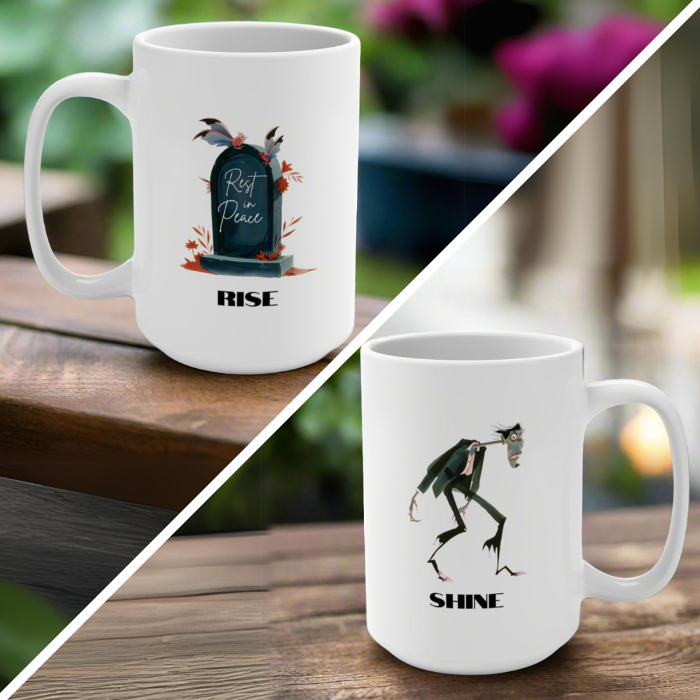 Otherworldly: Zombie Rise and Shine Male Reversible Mug (15 oz)