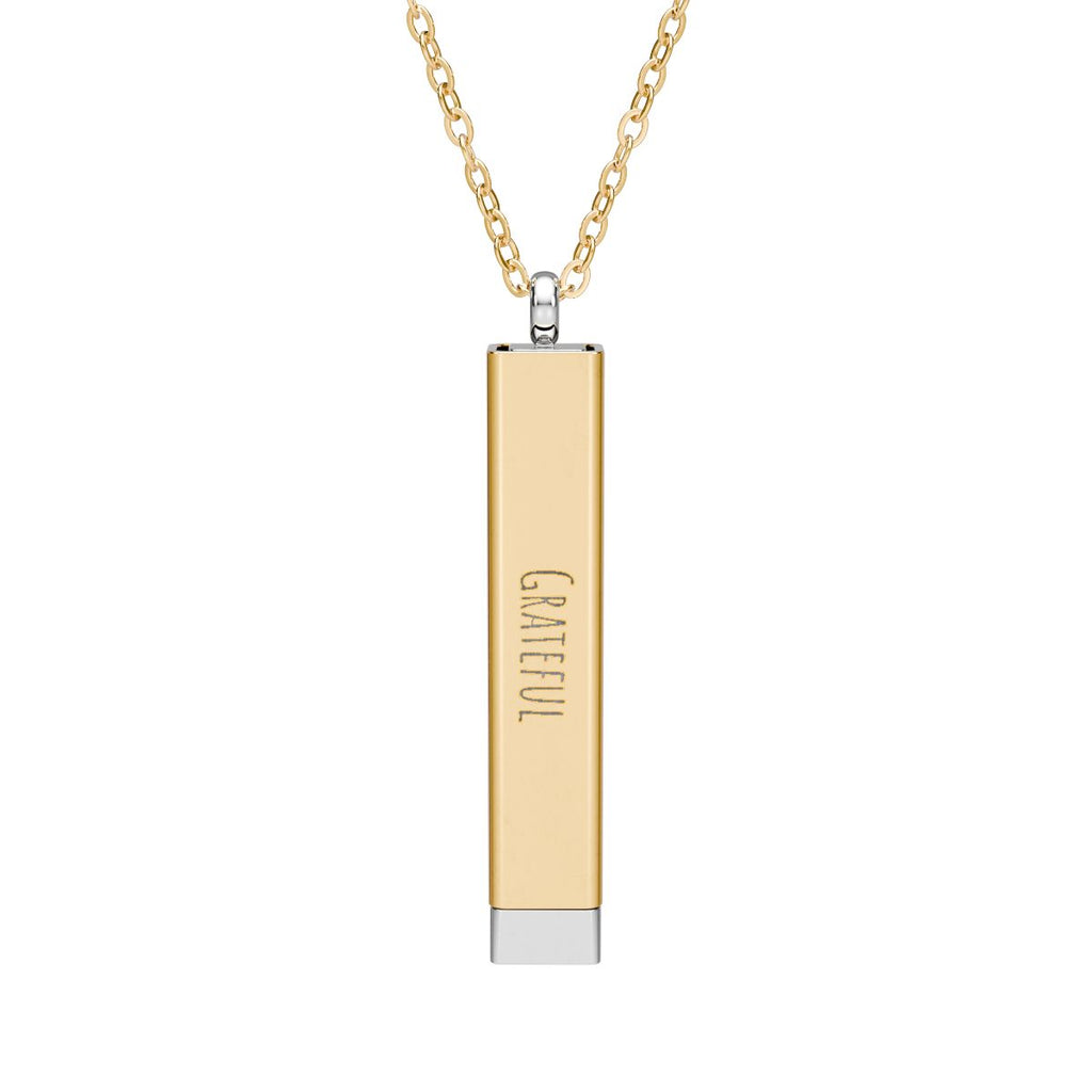 "Grateful" Personalized Secret Manifestation Necklace | 18K Gold Finish