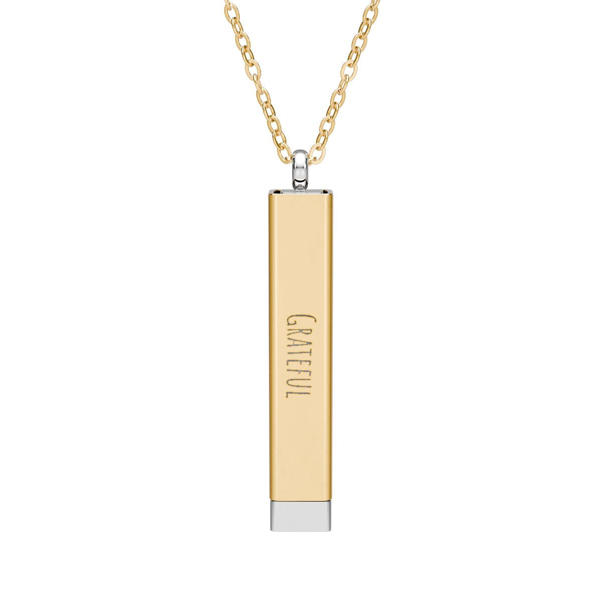"Grateful" Personalized Secret Manifestation Necklace | 18K Gold Finish
