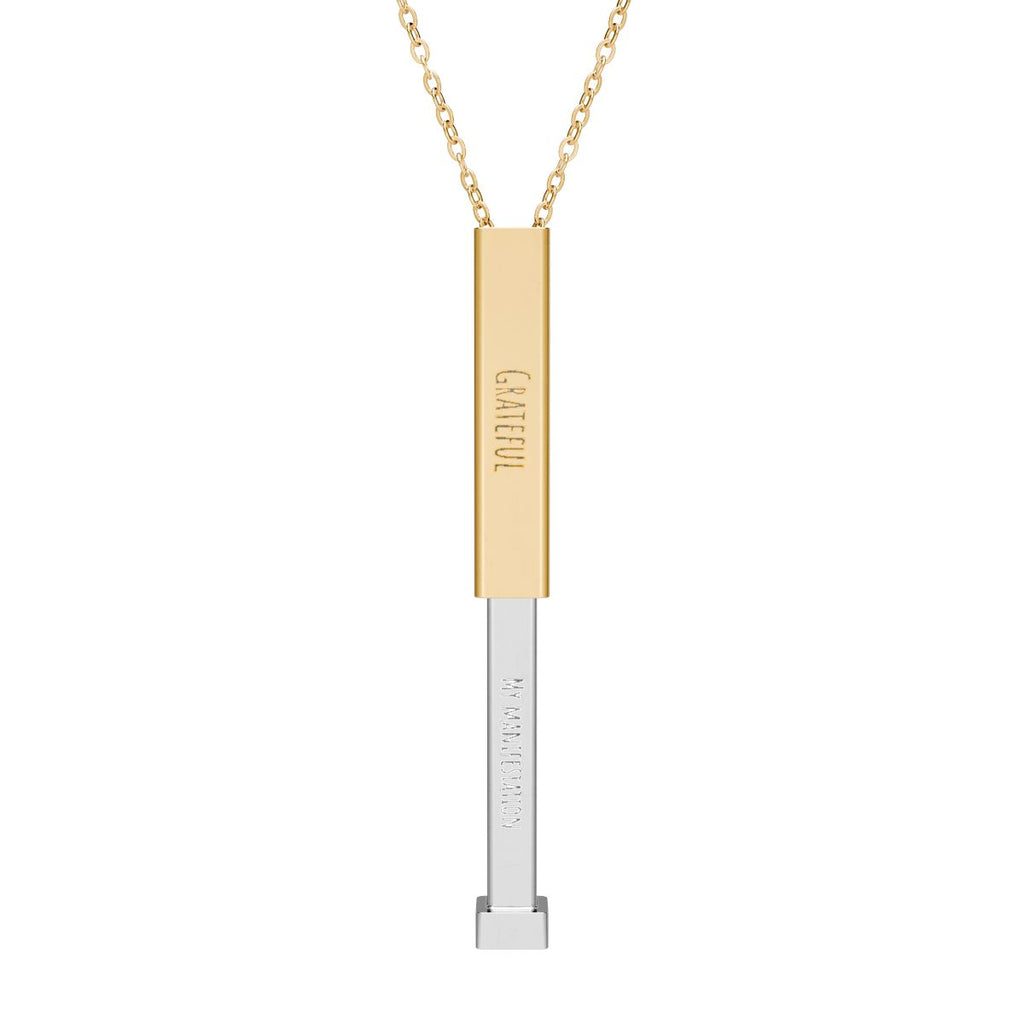 "Grateful" Personalized Secret Manifestation Necklace | 18K Gold Finish