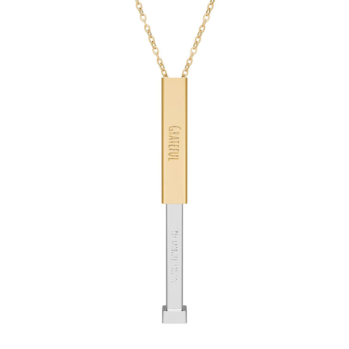 "Grateful" Personalized Secret Manifestation Necklace | 18K Gold Finish