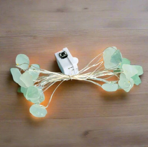 Green Fluorite Crystal Fairy Lights